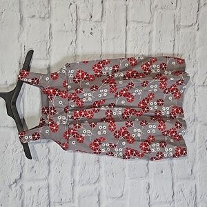 Sleeveless floral a line dress